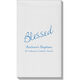 Expressive Script Blessed Linen Like Guest Towels Image 3 of 5